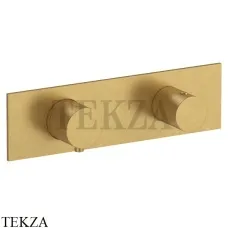 Fantini Nostromo Термостат для душа 3 потока, внешняя часть 87Q7G573B, Pure Brass