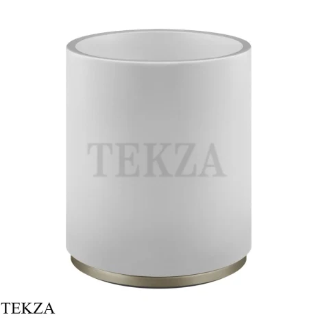 Gessi ANELLO Корзина для мусора, композит белый 45590-149, Finox Brushed Nickel