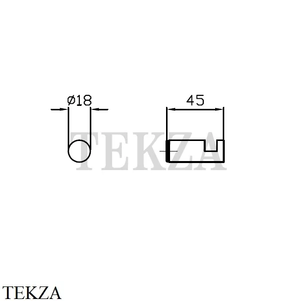 Zucchetti Todd Крючок одинарный для полотенца ZAD550, хром глянец