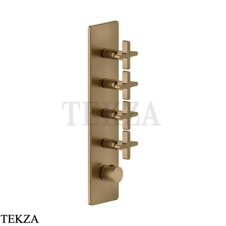 Gessi INCISO WELLNESS Термостат 4 выхода, внешняя часть 58228-791, Deep Bronze Br. PVD