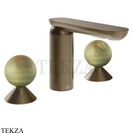 Gessi Perle Смеситель для раковины на 3 отв., без гарнитура 74555-761, бронза Coffee