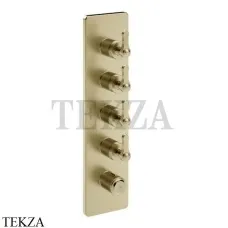 Gessi VENTI20 Термостат для душа, 4 потока, внешняя часть 65208-727, Brass Br. PVD