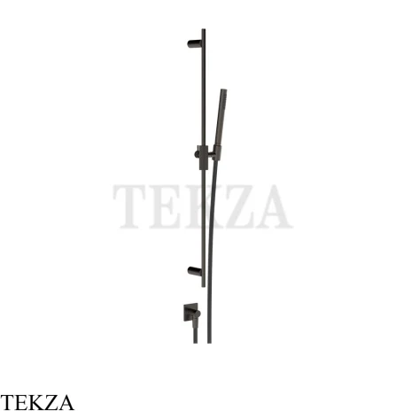 Gessi Inverso RIGATO Душевой комплект с гарнитуром и выводом 73541-707, Black Metal Br. PVD