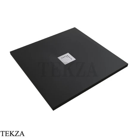 Flaminia CM3 поддон душевой керамический 80×80×3 см, чёрный Nero матовый