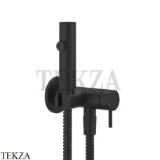 Gessi Гигиенический душ со смесителем, выводом воды и держателем 45131-299, Matte Black