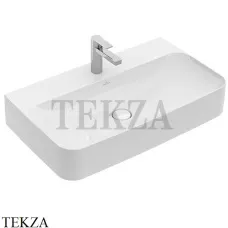 Villeroy & Boch FINION Раковина подвесная, скрытый перелив ViFlow 416884R1, белый глянец, ceramicplus