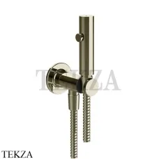 Gessi INCISO SHOWER Гигиенический душ с держателем и выводом для шланга 58153-720, Nickel PVD