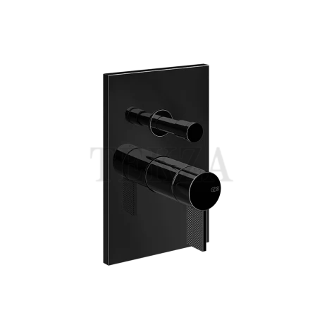 Gessi Inverso Diamantato Смеситель для душа, 2 потока, внешняя часть 73679-706, Black Metal PVD