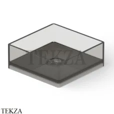 Dea Design Washbasins Раковина настольная квадратная Glasstech DD9008 400 R4, Smoky Black R4