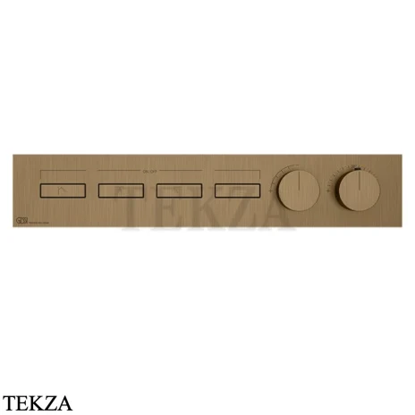 Gessi HI-FI Термостатический смеситель на 4 потока, внешняя часть 63016-791, бронза Deep