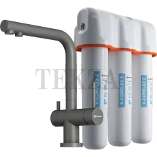 Omoikiri Nagano-GR-P + Pure drop Lite Комплект смеситель+фильтр 4064.8028P платина