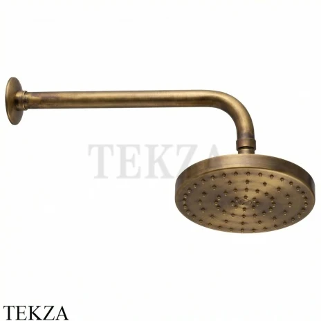 Nicolazzi Tondo 20 Верхняя душевая лейка с кронштейном 5704OG20, Raw Brass