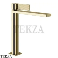 Gessi Inverso RIGATO Смеситель для раковины средний, с донным клапаном 73555-710, Brass PVD