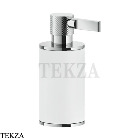 Gessi INCISO accessories Дозатор настольный для жидкого мыла, белый 58537-031, хром глянец