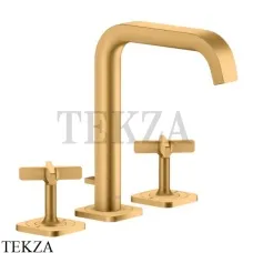 Axor Citterio E Смеситель для раковины настольный, с донным клапаном 36108250, Brushed Gold