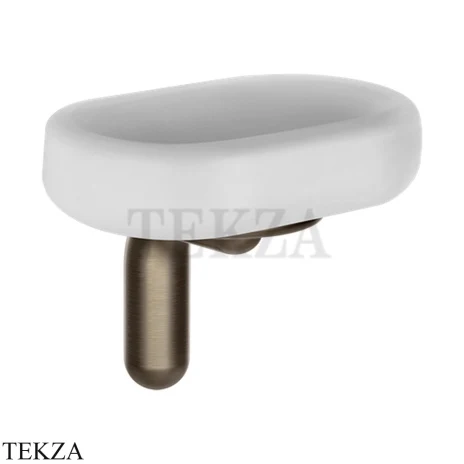 Gessi Goccia Мыльница настенная, белая керамика 38001-761, Coffee Bronze Br. PVD