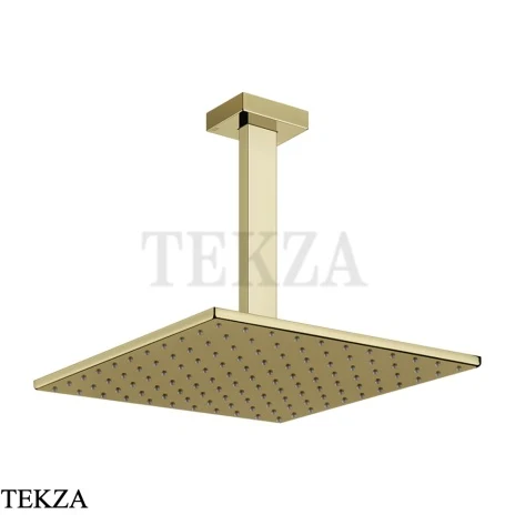 Gessi Rettangolo shower Верхний душ с потолочным кронштейном 15186-710, Brass PVD