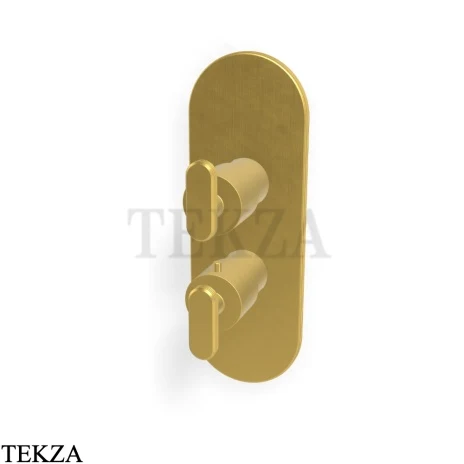FIMA Carlo Frattini Park Line Термостат для душа, 2-3 потока, внешняя часть F1309X7OS, brushed gold