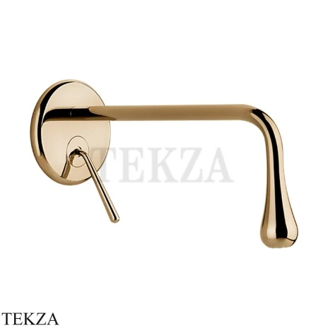 Gessi Goccia Смеситель для раковины длинный излив, внешняя часть 33686-735, Warm Bronze PVD