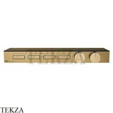 Gessi HI-FI Термостатический смеситель с полочкой, на 4 потока, внешняя часть 63026-727, Brushed Brass PVD Gessi HI-FI Термостатический смеситель с полочкой, на 4 потока, внешняя часть 63026-727, Brushed Brass PVD