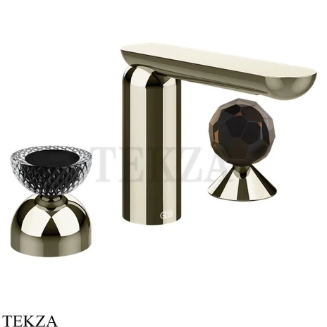 Gessi Perle Смеситель для раковины на 3 отв., без гарнитура 74728-720, никель глянец
