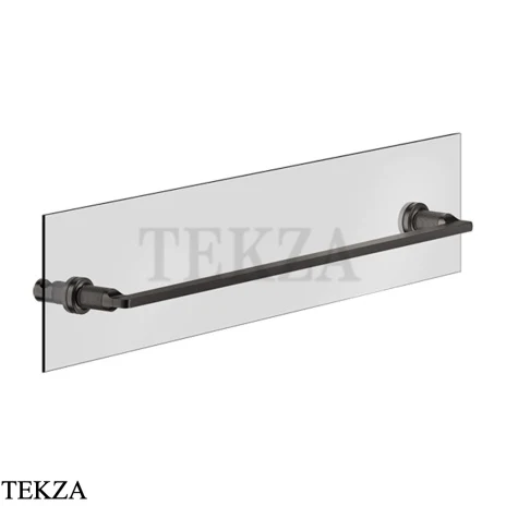 Gessi INCISO accessories Полотенцедержатель для крепления на стекло, 60 см 58617-707, Black Metal Brushed PVD