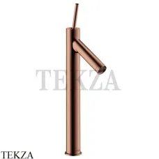 Axor Starck 250 Смеситель для раковины высокий, с донным клапаном 10129310, Brushed Red Gold
