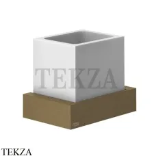 Gessi Rettangolo Стакан для щеток настенный, композит белый 20807-713, Antique Brass Gessi Rettangolo Стакан для щеток настенный, композит белый 20807-713, Antique Brass