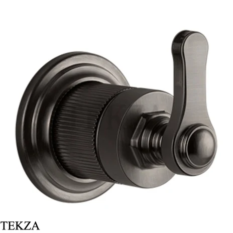 Gessi VENTI20 Вентиль запорный, 1 поток, внешняя часть 65247-707, Black Metal Brushed PVD
