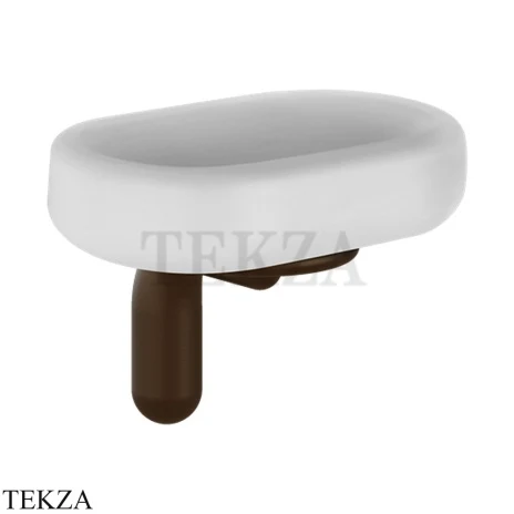 Gessi Goccia Мыльница настенная, белая керамика 38001-845, Dark Bronze