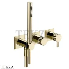 Gessi Incastri Смеситель для душа с гарнитуром, внешняя часть 75036-710, Brass PVD