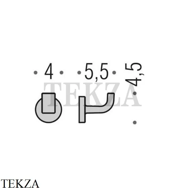Colombo Nordic Крючок для халата и полотенец EB17.CR, хром глянец