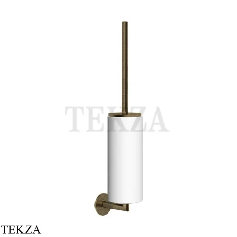 Gessi ANELLO Туалетный ершик настенный, композит белый 63719-713, Antique Brass