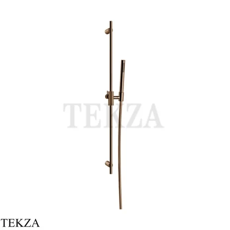 Gessi ANELLO Штанга в комплекте с душевой лейкой 63484-030, Copper PVD