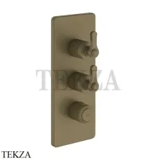 Gessi VENTI20 Термостат для душа, 2 поток, внешняя часть 65200-713, Antique Brass