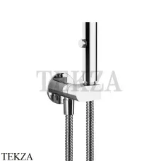 Gessi Гигиенический душ с запорным клапаном, выводом воды и держателем 45124-031, хром глянец
