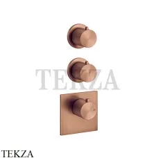 Gessi 316 WELLNESS Термостат 2 потока, внешняя часть 54504-708, Copper Brushed