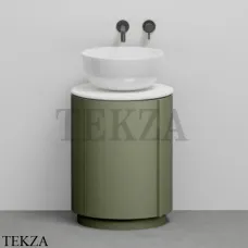 CIELO Arcadia Tiberino Тумба TIMOPC с раковиной белый глянец, слив в стену, Agave