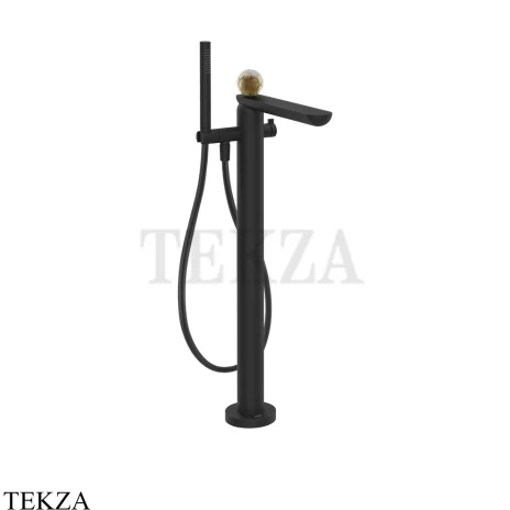 Gessi Perle Смеситель для ванны напольный, внешняя часть 74429-299, черный матовый