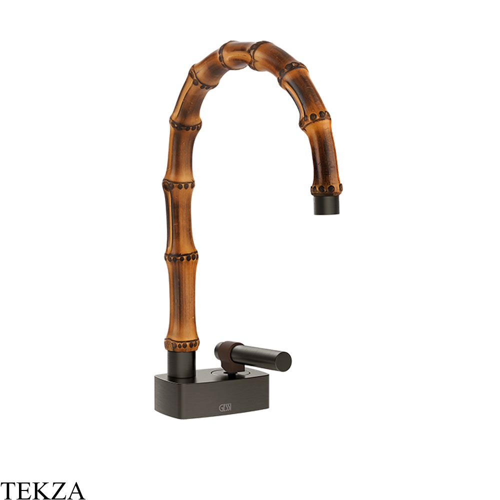 Gessi Jacqueline Смеситель для раковины, без донного клапана 77001-707, black хром Brush