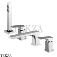 FIMA Carlo Frattini FIT Смеситель на борт ванны с гарнитуром, F3394NCR хром глянец