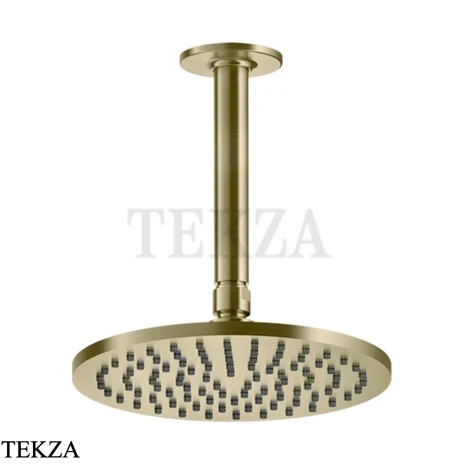 Gessi INCISO SHOWER Верхняя душевая лейка с кронштейном под размер 58150-727, Brushed Brass PVD