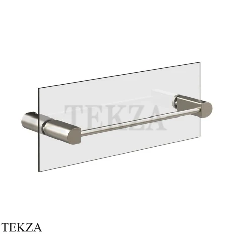 Gessi RILIEVO Полотенцедержатель для крепления на стекло, 30 см 59562-149, Finox Br. Nickel