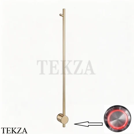 BRONER BRUNO H Электрический полотенцесушитель 100 с кнопкой, BR.007.100.0000.SH, шампань глянец