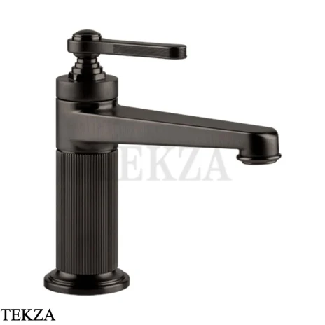 Gessi VENTI20 Смеситель для раковины, без донного клапана 65002-707, Black Metal Brushed PVD
