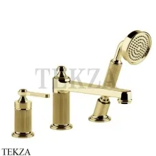 Gessi VENTI20 Смеситель на борт ванны, с гарнитуром 65037-246, Gold PVD