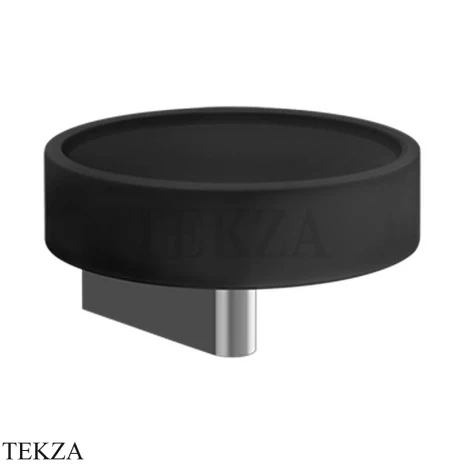 Gessi Origini Мыльница настенная с держателем, черная 66402-031, хром глянец