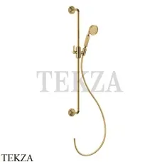 Gessi VENTI20 Штанга в комплекте с душевой лейкой, шланг 65144-727, Brushed Brass