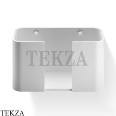 Decor Walther Stone White WPTB Настенный контейнер для бумажных полотенец 0974254, белый матовый-хром глянец