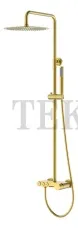Boheme Stick Стойка-колонна для душа с изливом каскад Stick 128-MG Matt Gold c ручкой DIAMOND